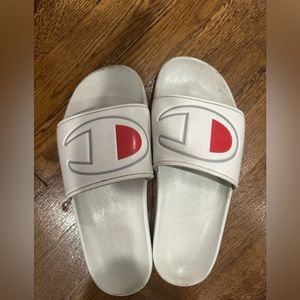 White Champion Slides - Size 10W or 8.5M